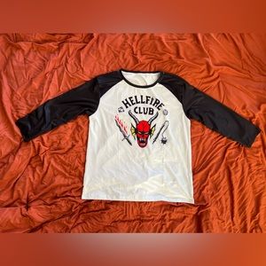 NWOT- Stranger Things: Hellfire Club Baseball Tee